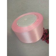 Ленты атласные однотонные 5 см (цв. светло-розовый), цена за 5 м